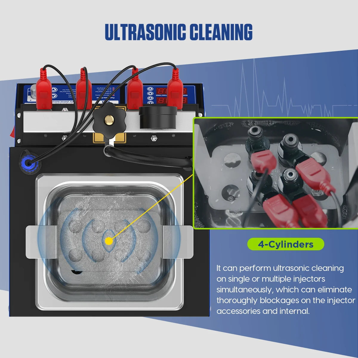 MR CARTOOL V308 Car Fuel Injector Cleaner and Tester
