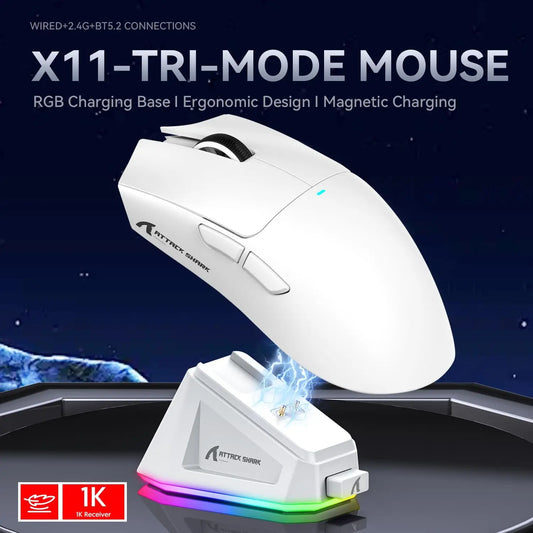 Gaming Mouse with Magnetic Charging Dock