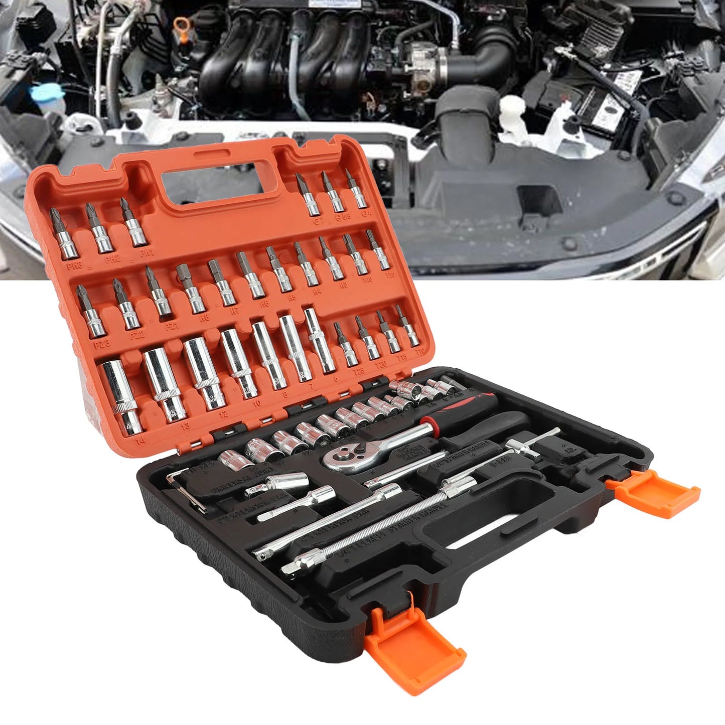 53PCS Automotive Socket Wrench Set