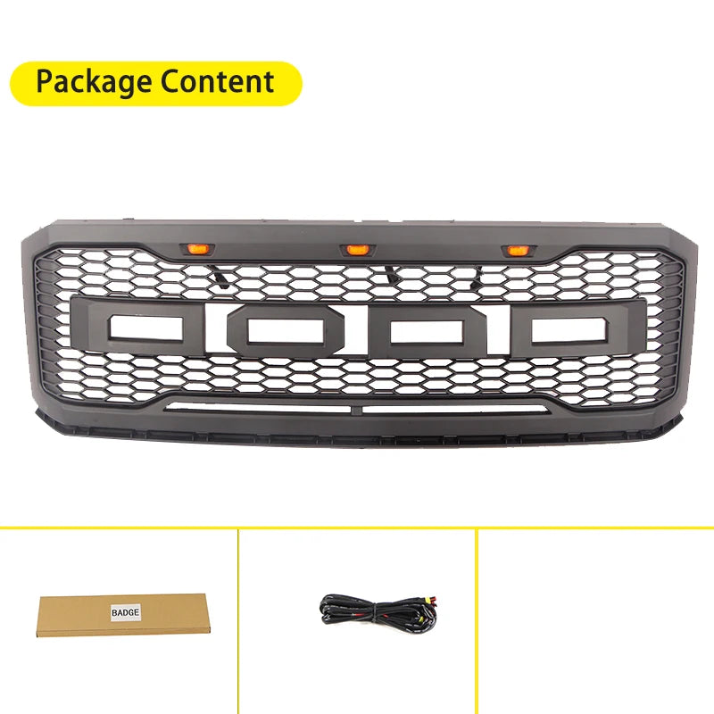 Front Grill With Led Lights Bumper Grille For Ford Expedition 2007-2014