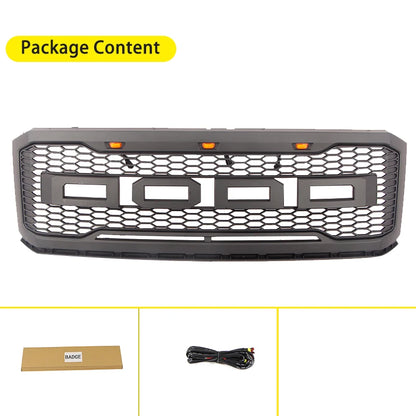 Front Grill With Led Lights Bumper Grille For Ford Expedition 2007-2014