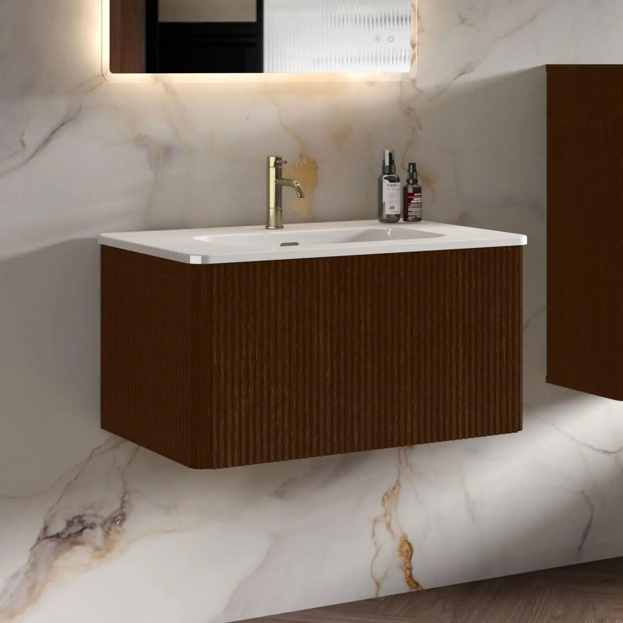 30" Modern Floating Vanity W/ Push Drawer