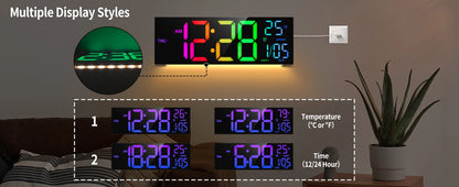 RGB Digital LED Wall Clock