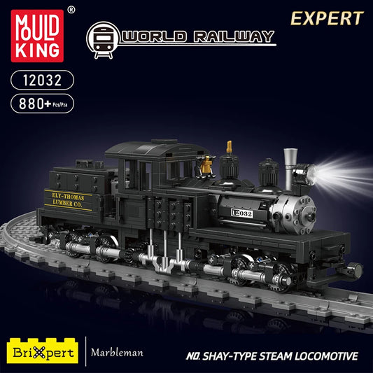 Mould King 12032 Steam Locomotive Building Block Assembly