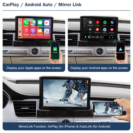 Wireless CarPlay Android Auto Interface for Audi A8 2012-2018,