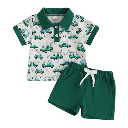 2Pc Green Golfing Set 6m-3T