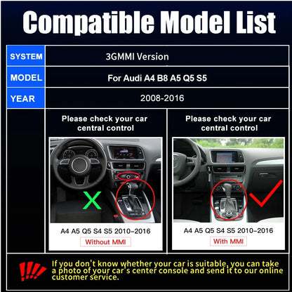 Wireless CarPlay Android Auto Interface Adapter for Audi A4 B8 A5 Q5 2009-2015