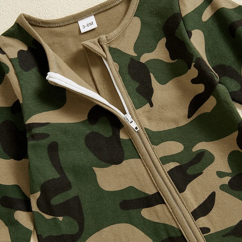 2Pc Winter/Forest Camo Onesie Set 0-6m