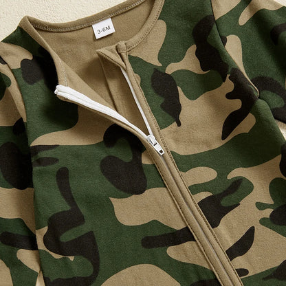 2Pc Winter/Forest Camo Onesie Set 0-6m