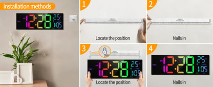 RGB Digital LED Wall Clock