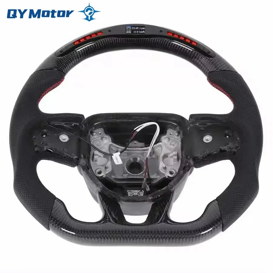 LED Carbon Fiber Steering Wheel For Dodge 2015-2020 Jeep 2014-2020