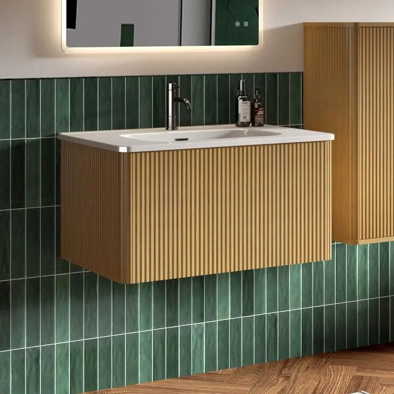 30" Modern Floating Vanity W/ Push Drawer