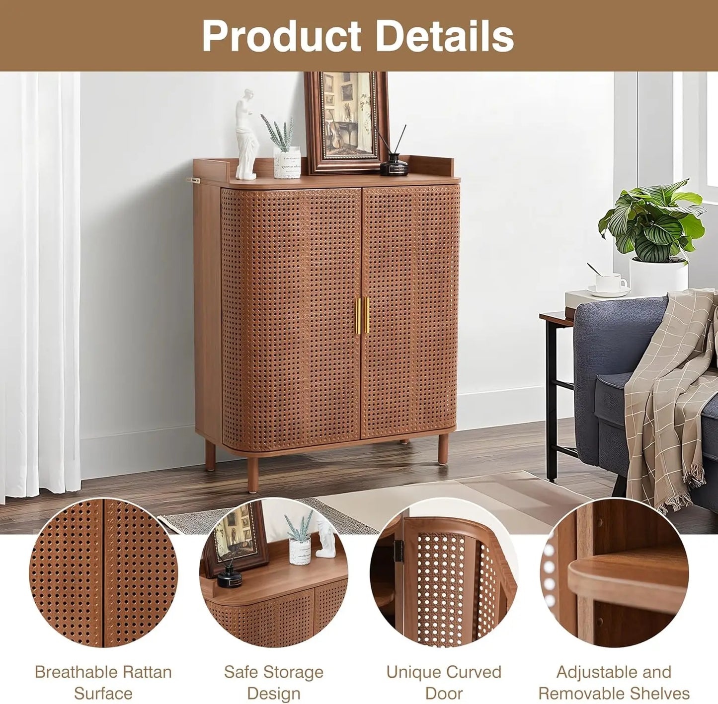 5 Tier Wooden Shoe Cabinet
