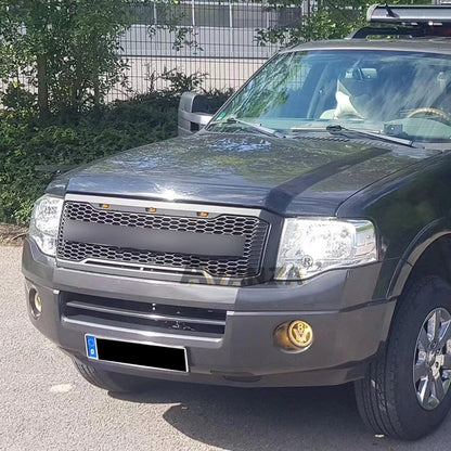 Front Grill With Led Lights Bumper Grille For Ford Expedition 2007-2014