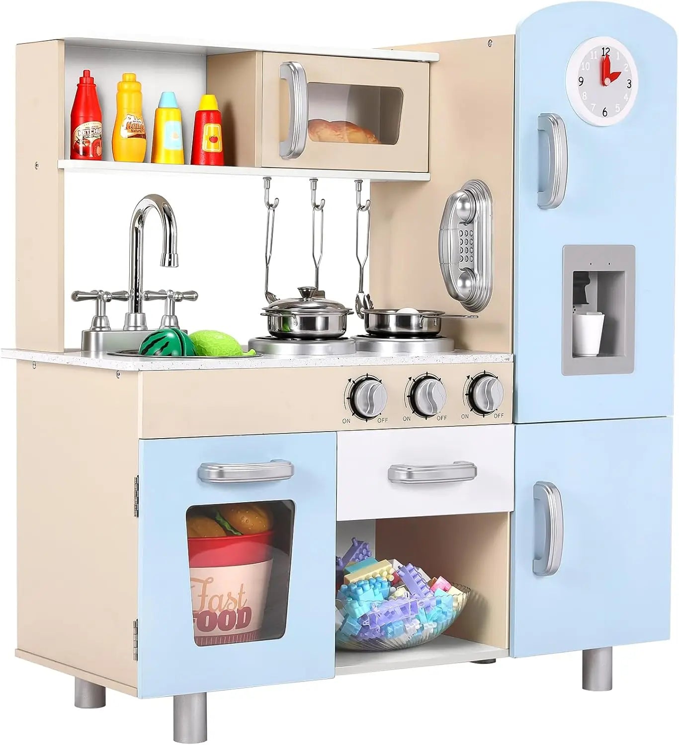 Wooden Play Kitchen Set