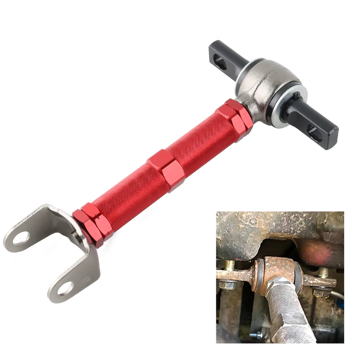 1Pair Alloy Steel Adjustable Rear Control Camber Arms for 01-05 Honda Civic 02-06 Acura RSX