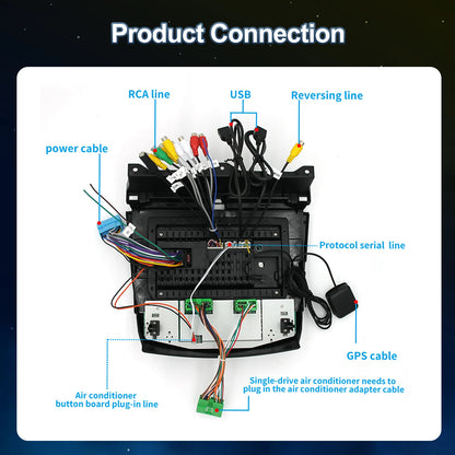 10.1in Wireless Car Carplay/Reversing Camera For Accord 2003-2007