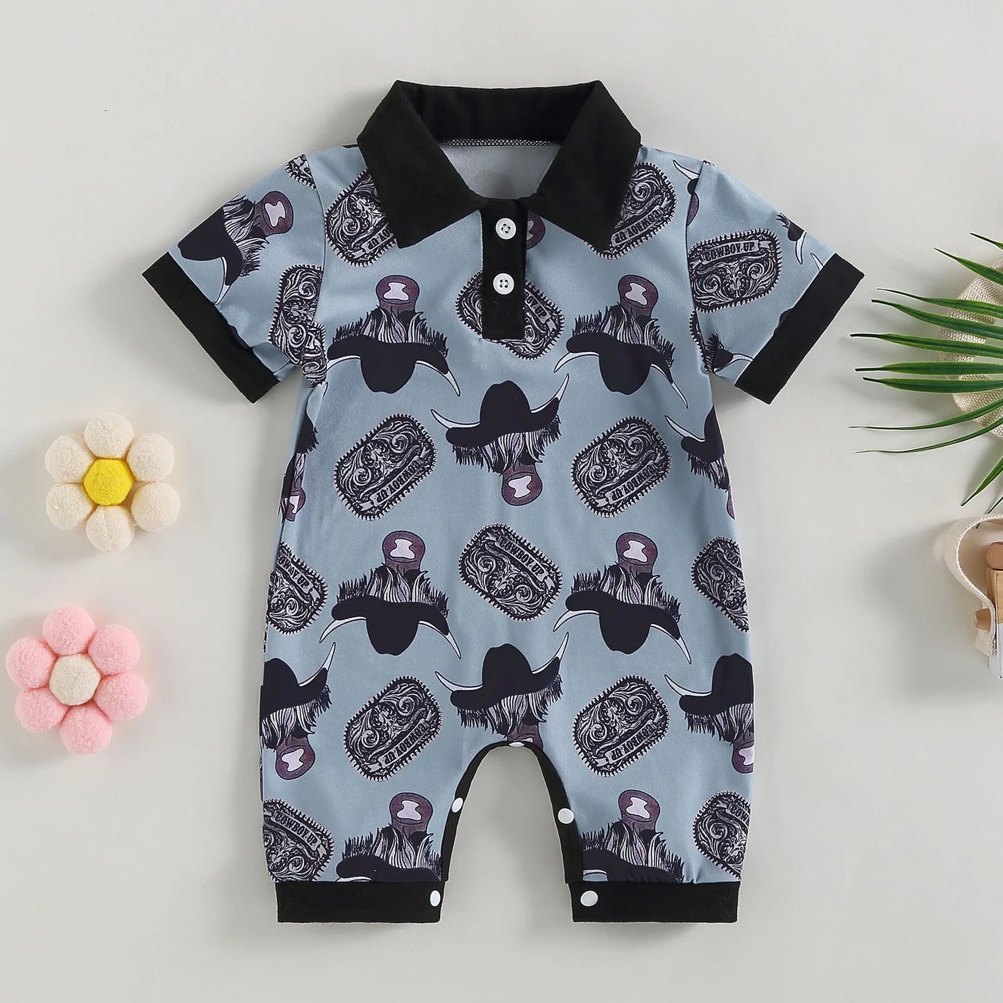 1Pc Wild Western Onesie 3-18M