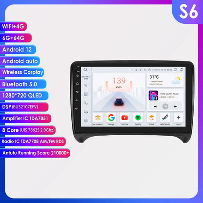 CarPlay Android Auto radio For Audi TT MK2 8J 2006-2014