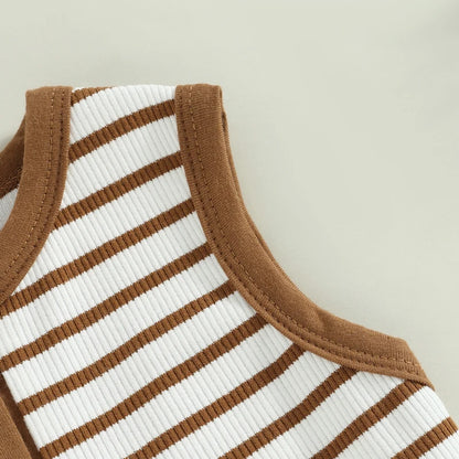 1Pc Striped Onesie 0-18m