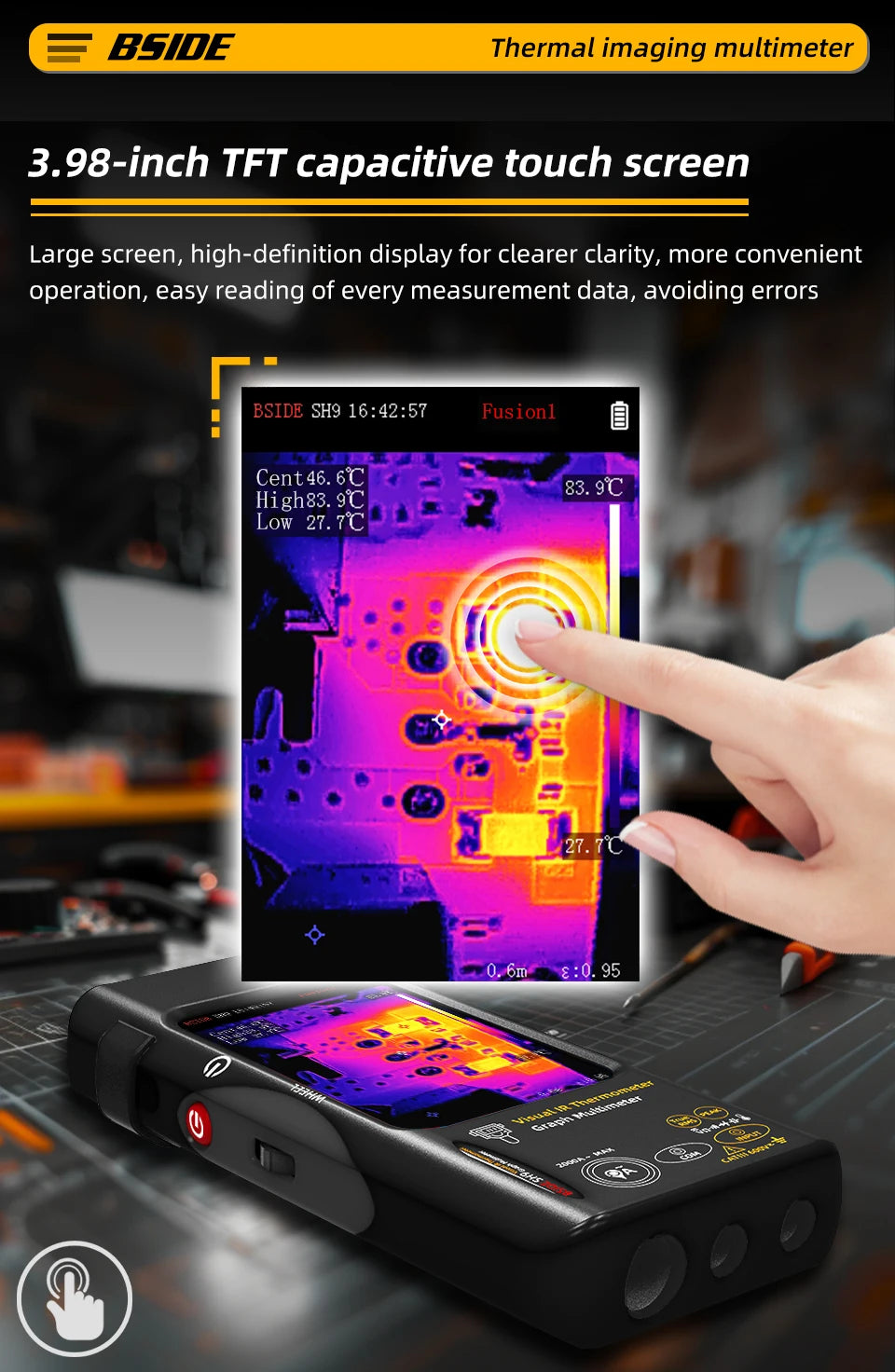Industrial Thermal Camera 3.98Inch PCB Thermal Imager