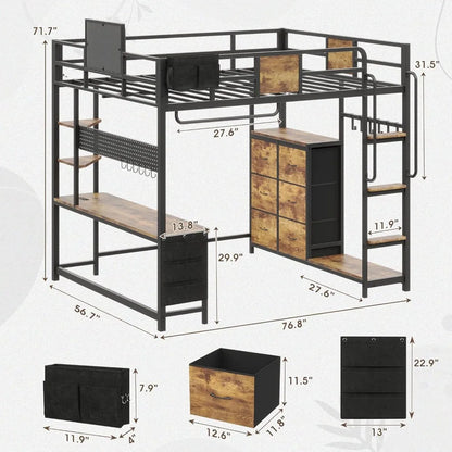Loft Bed with Desk