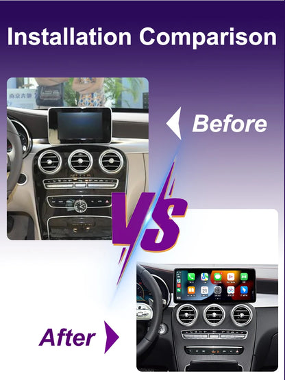 Wireless Carplay Android Auto Touchscreen for BENZ C CALSS W205 GLC 2015 - 2018