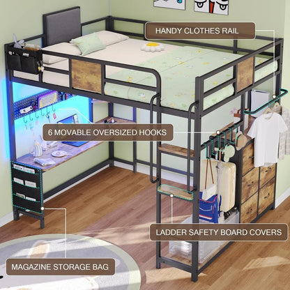 Loft Bed with Desk
