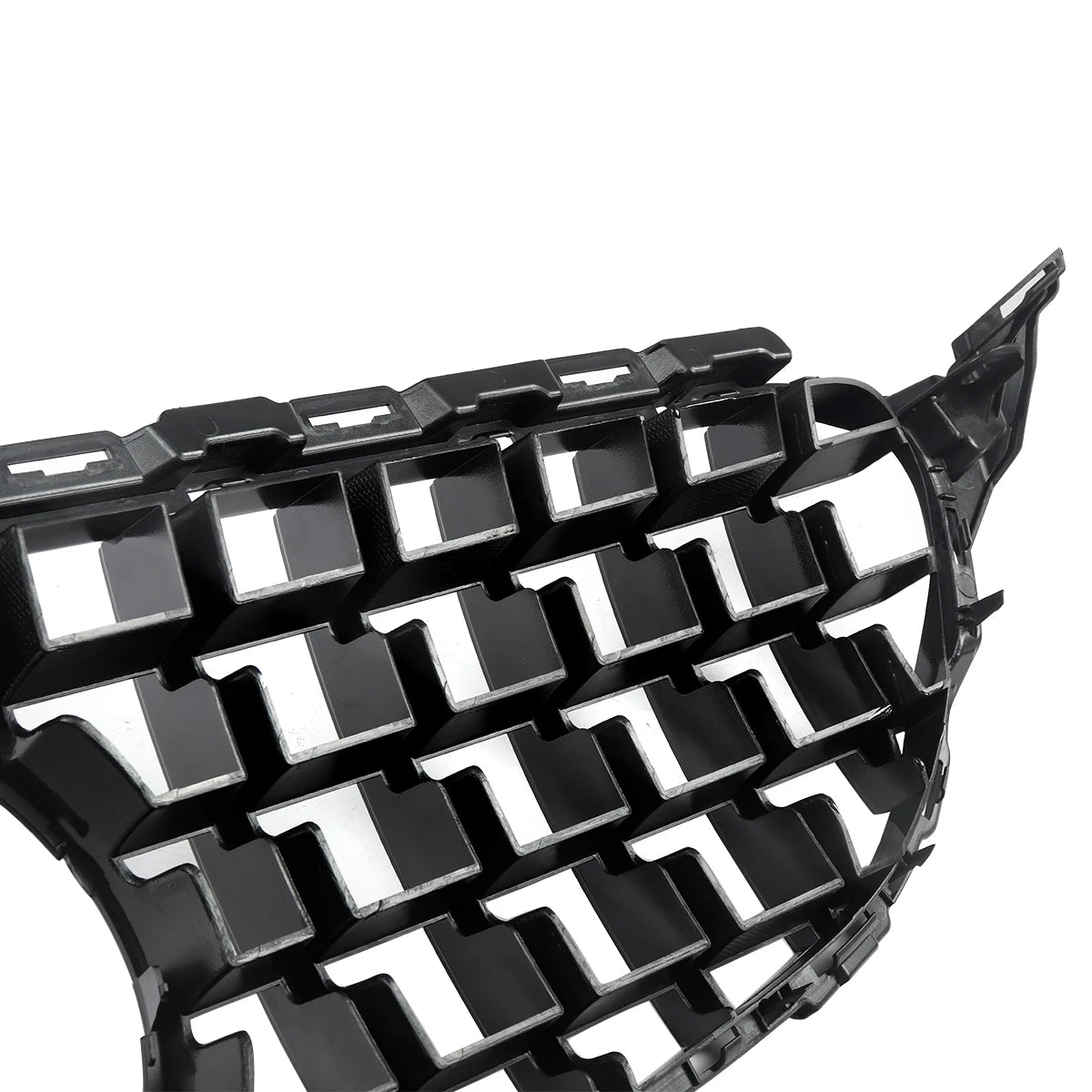 Chrome + Black Front Grille For Mercedes-Benz W205 C250 C300 2015-2018