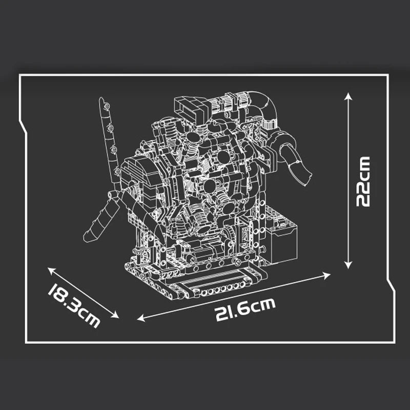 Mould King 10211 Motorized Radial Aviation