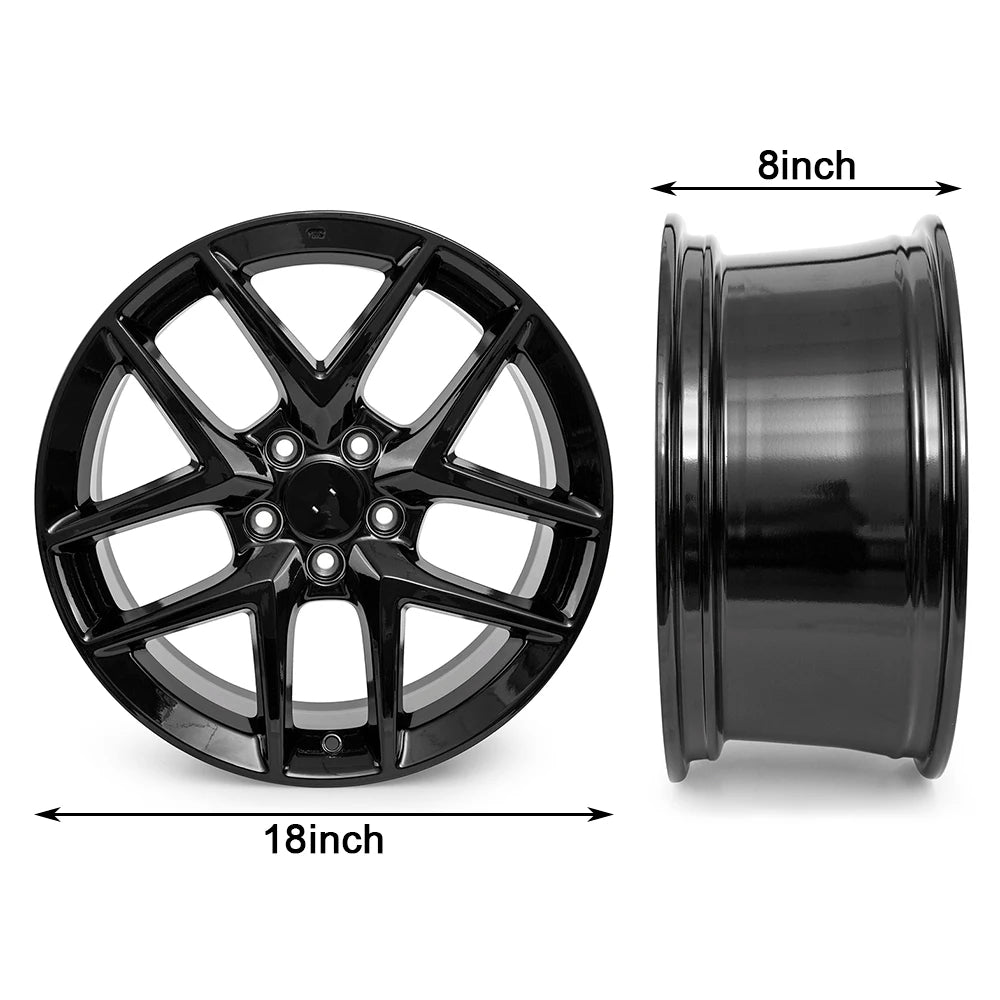 18 x 8 inch Replacement Black Rim for Honda Civic 2016-2024