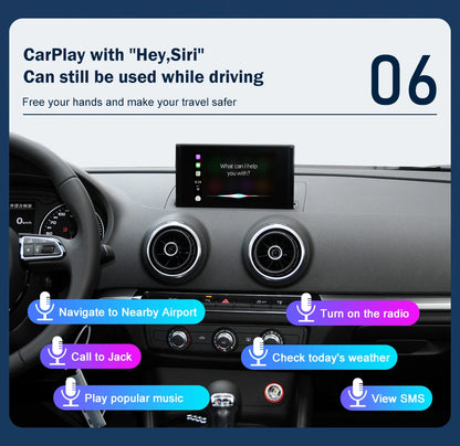 8” Wireless CarPlay Android Auto Interface for Audi A3 2013-2018