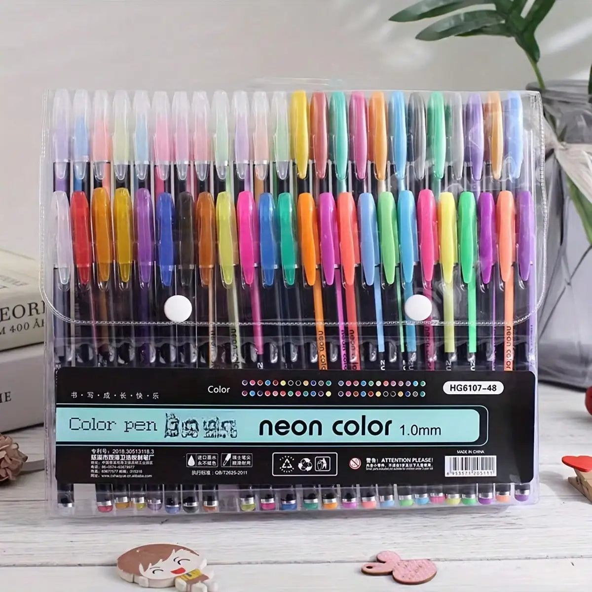 Sparkle Gel Pen Set with Fine Tip 48-Colors