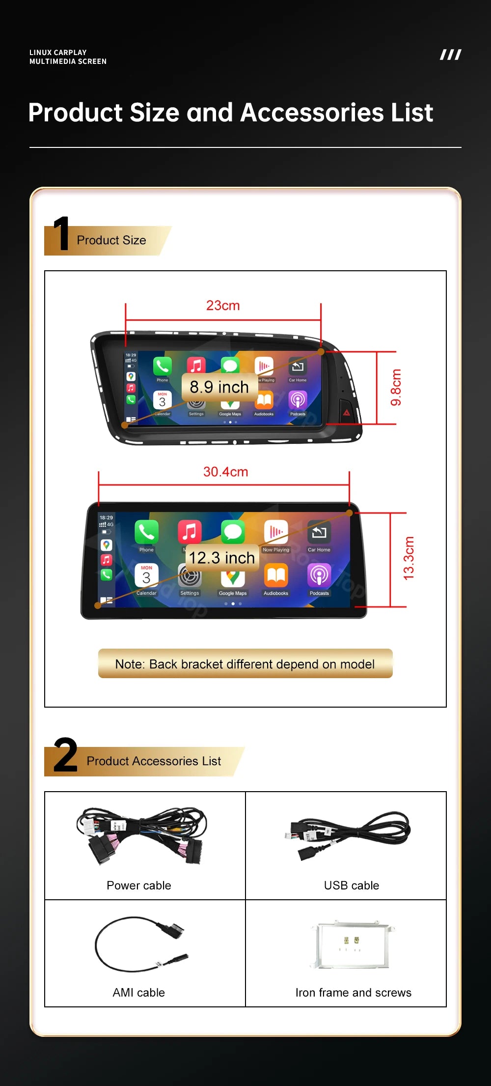 12.3' Wireless CarPlay For Audi A4 2009-20012