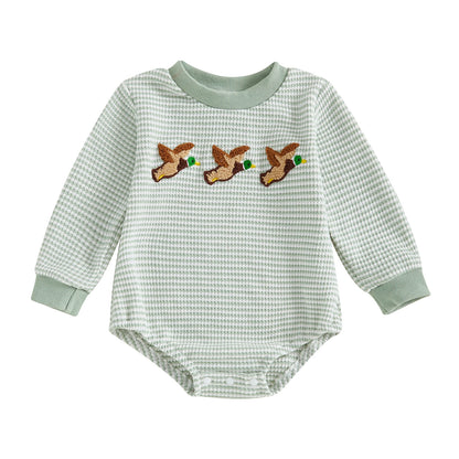 1 Pc Striped Duck Onesie 3-18M