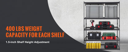 5-Tier Adjustable Storage Shelving Unit