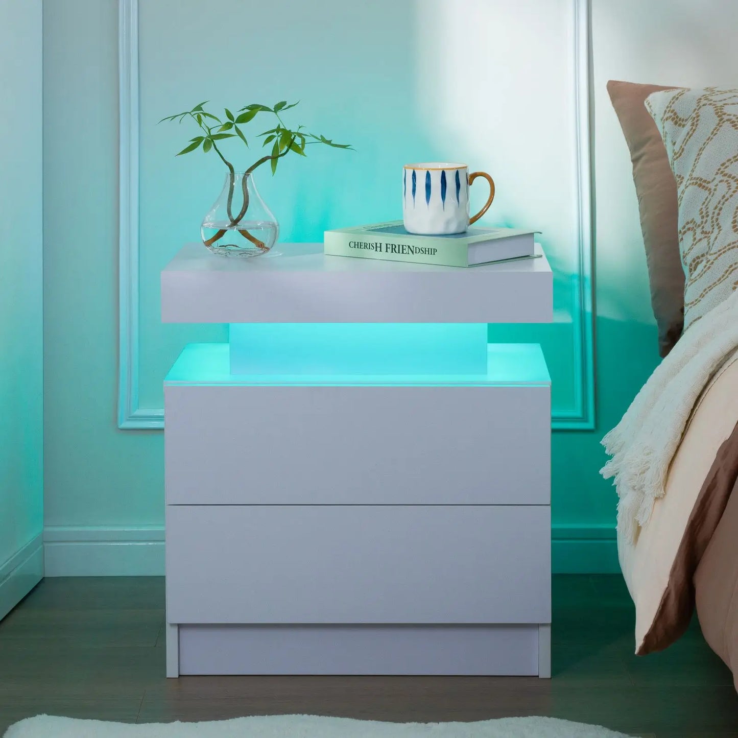 Set Of LED Nightstands