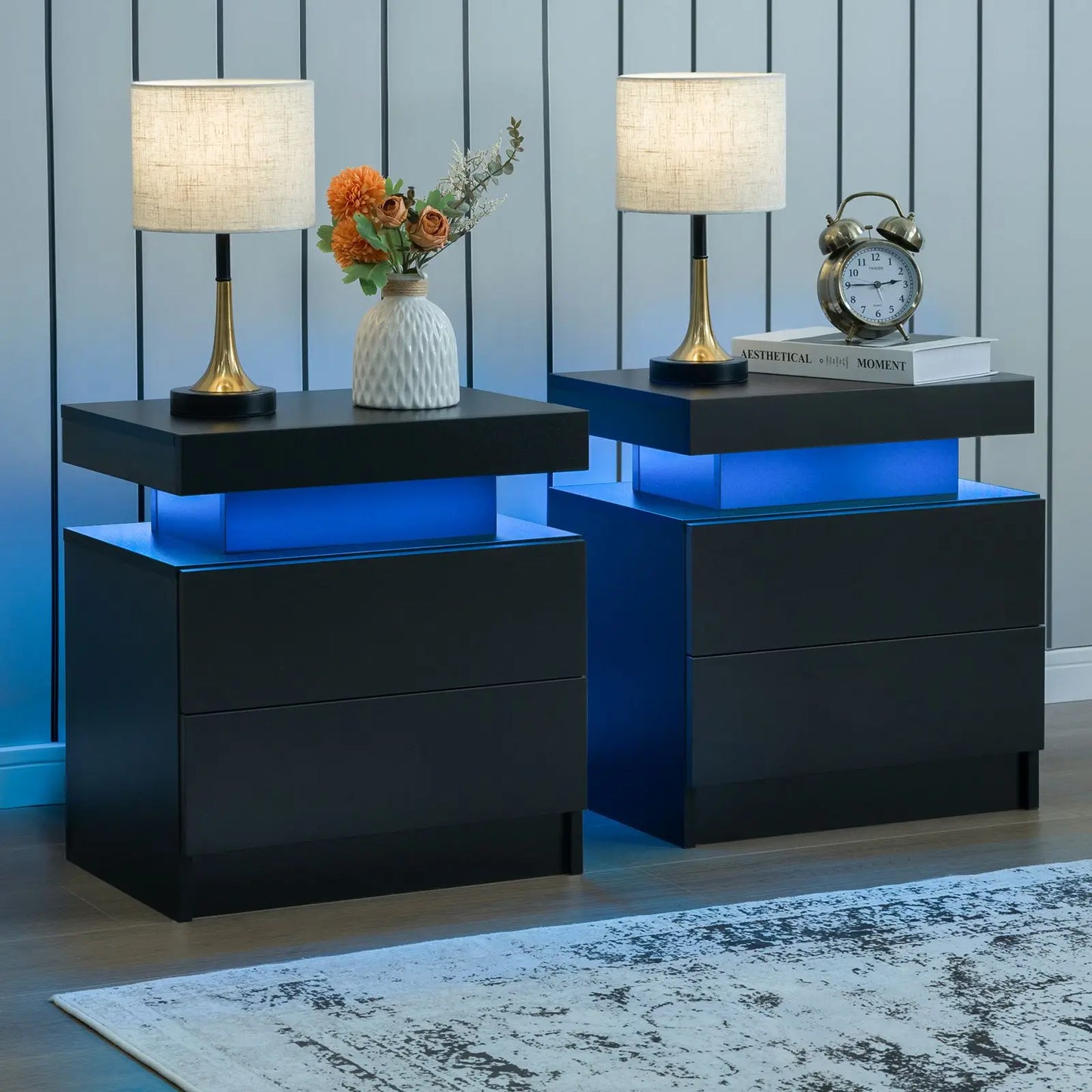 Set Of LED Nightstands
