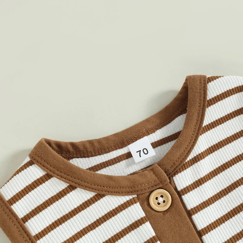 1Pc Striped Onesie 0-18m