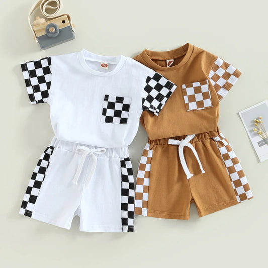 2pc Checkered set 6m-2yrs