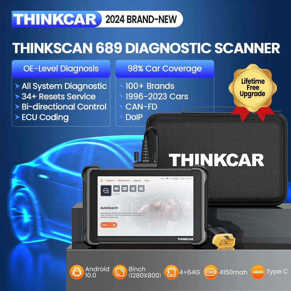 Lifetime Free Update THINKCAR THINKSCAN 689 OBD2 Scanner