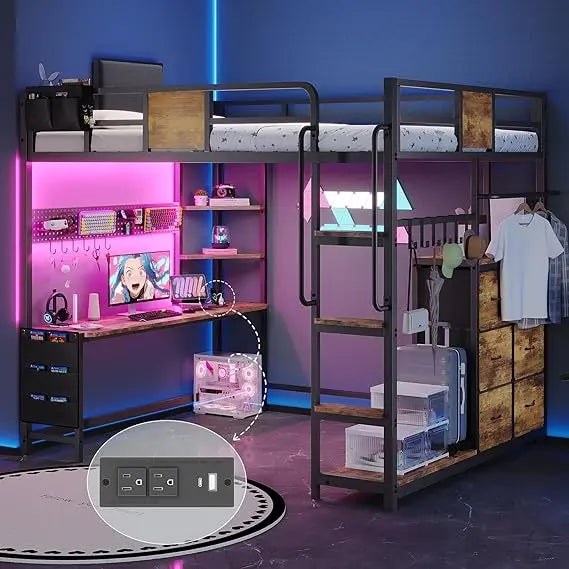 Loft Bed with Desk