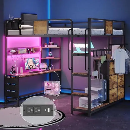 Loft Bed with Desk