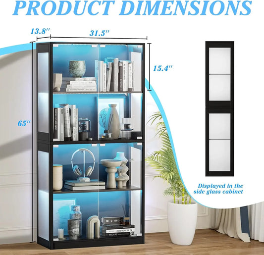 4 Tier 65" Display Cabinet W/ Lights