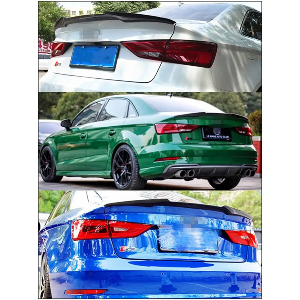 Saloon Sline Spoiler For Audi A3 S3 2013-2020