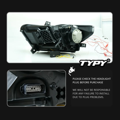 RGB Headlight LED Projector For Ford Mustang 2015-2017