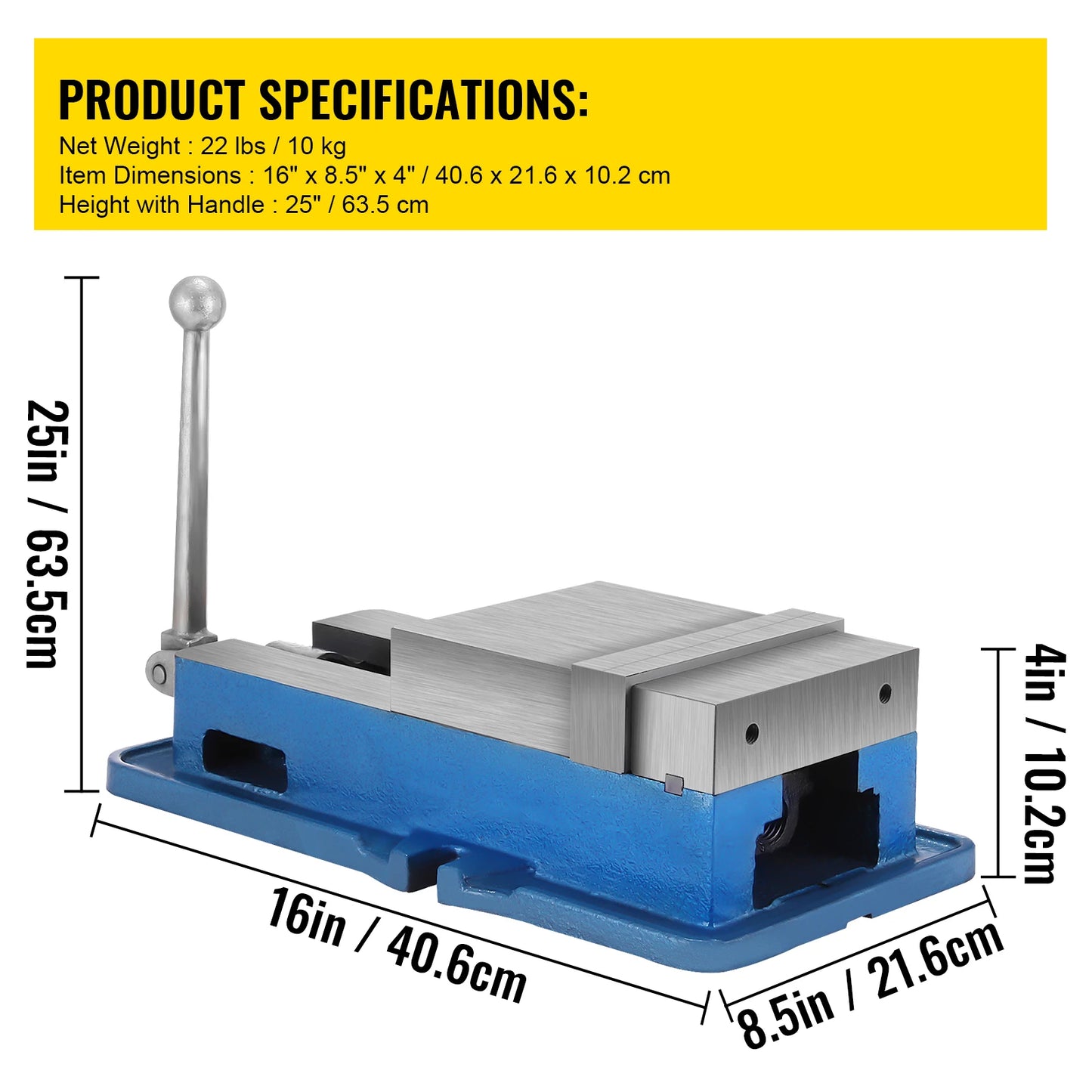 6 inch Lock Vise for Precision, Milling Vice with 6 Inch Jaw for Drill Press