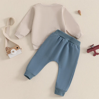 2Pc Embroidered Tractor Cozy Set 3M-3T