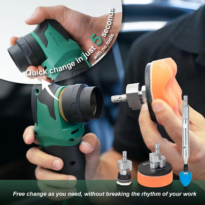 Cordless Car Polisher Set with 2pcs