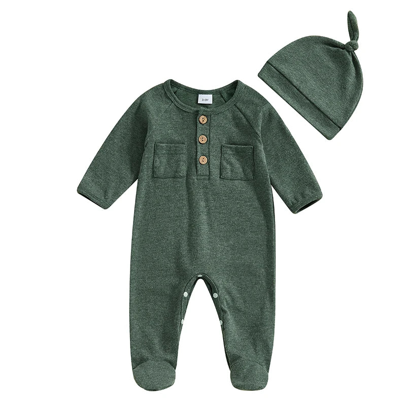 2Pc Double Pocket Onesie N-9M